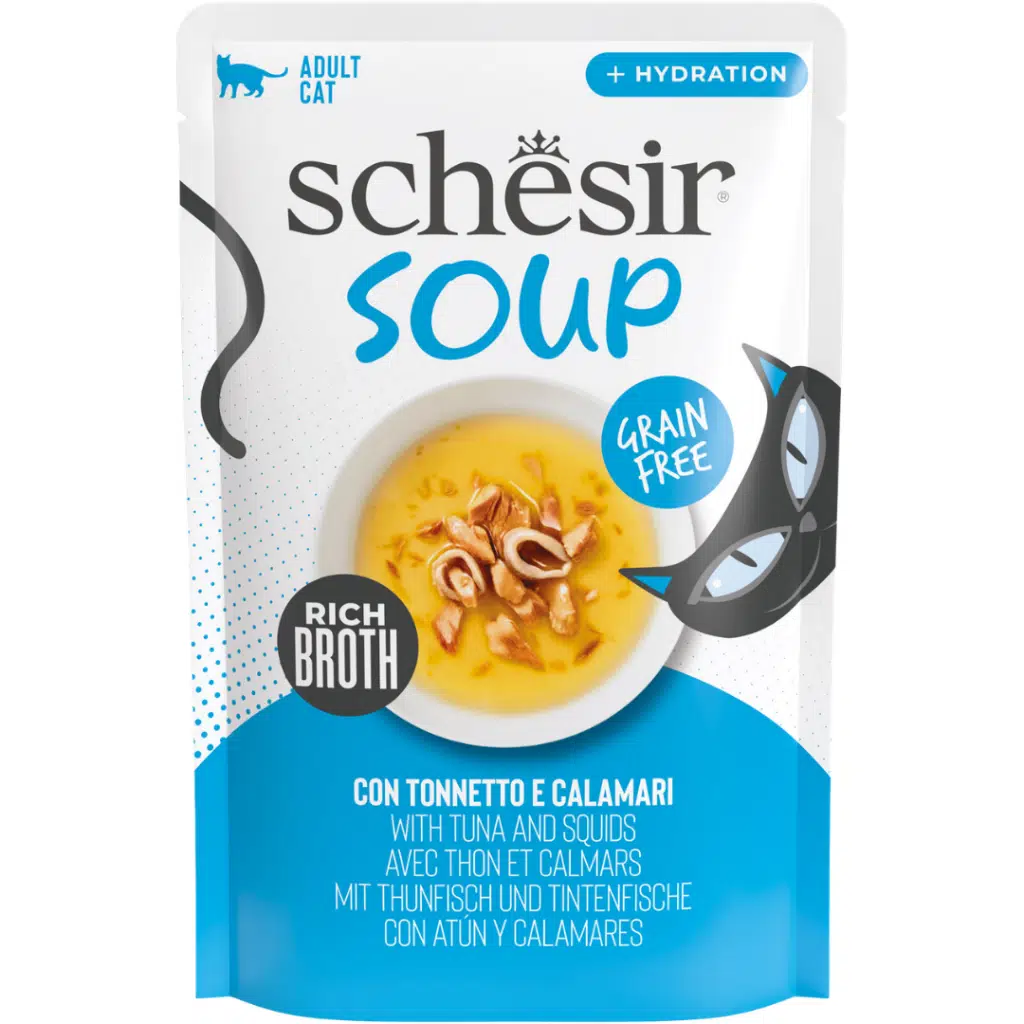 Schesir Soup Ton Balığı İle Kalamar Yetişkin Kedi Çorbası Pouch 40 Gr