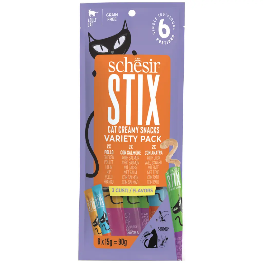 Schesir Stix Karışık Lezzetli Kedi Ödülü 6x15 Gr