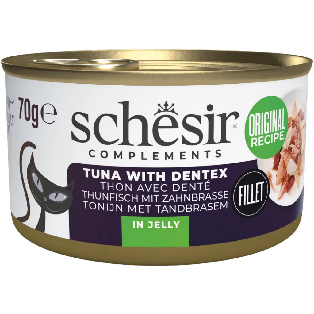 Schesir Ton Balıklı ve Sinarit Balıklı Jöle İçinde Kedi Konservesi 70 Gr