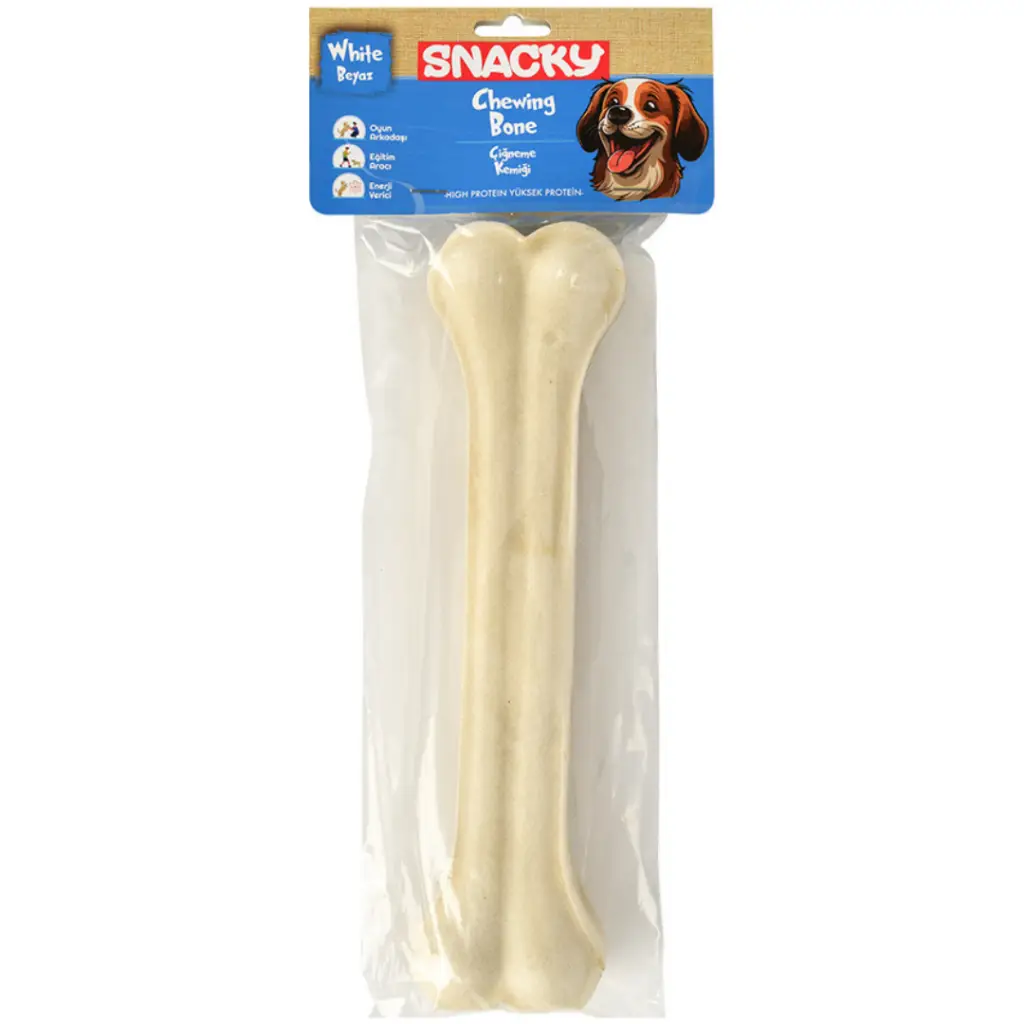 Snacky Chewing Bone Beyaz Köpek Çiğneme Kemiği 25 Cm 245 Gr