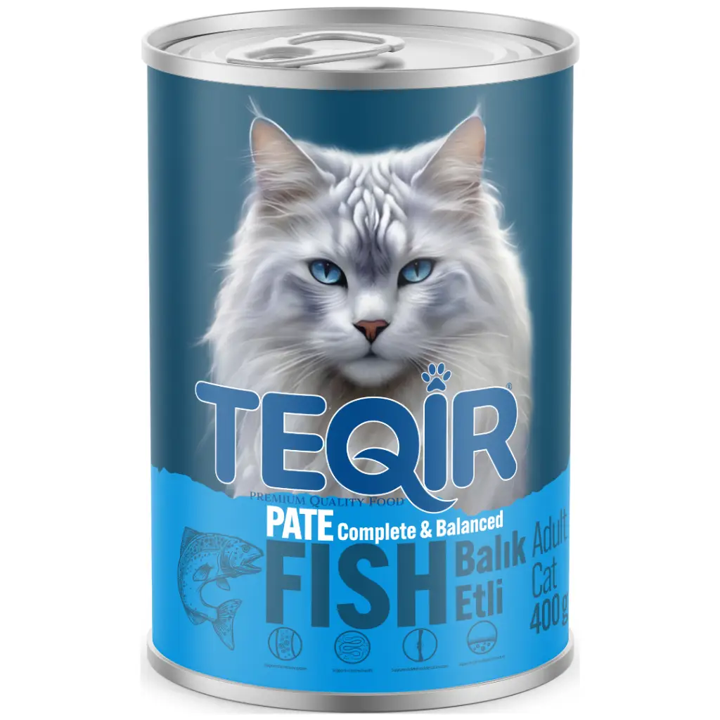 Teqir Fish Balık Etli Yetişkin Kedi Konservesi Pate 400 Gr