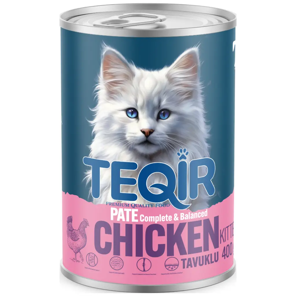 Teqir Kitten Chicken Tavuklu Yavru Kedi Konservesi Pate 400 Gr