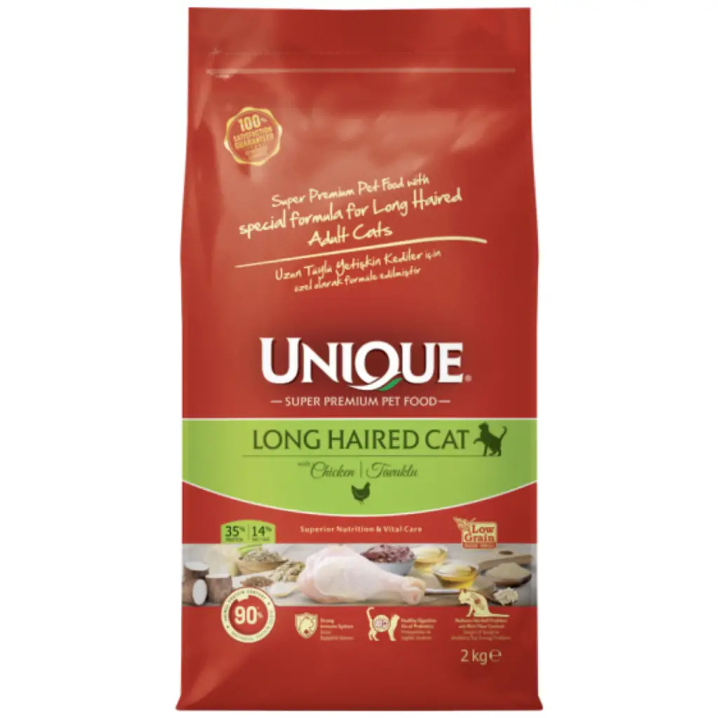 Unique Long Haired Tavuklu Yetişkin Kedi Maması 2 Kg