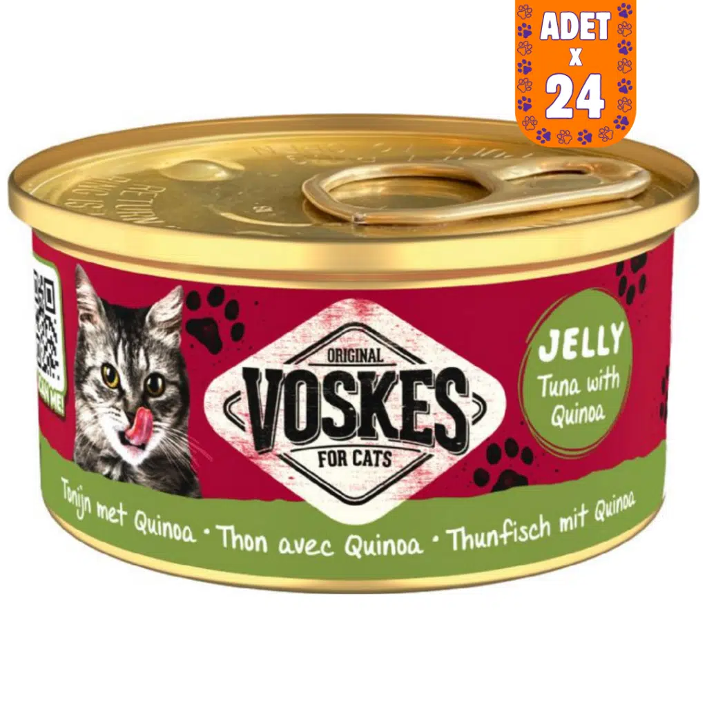 Voskes Ton Balıklı ve Kinoalı Kedi Konservesi 24x85 Gr