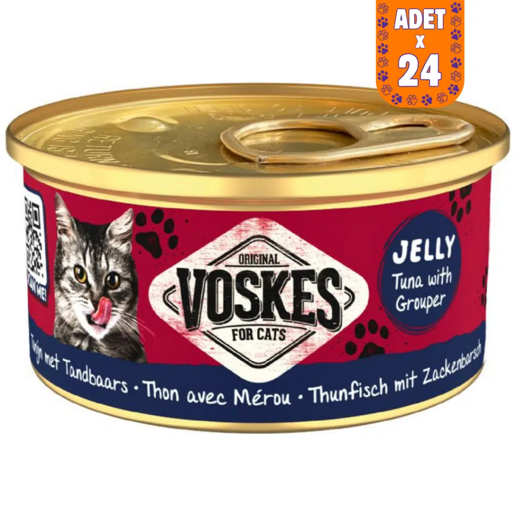 Voskes Ton Balıklı ve Orfoz Balıklı Kedi Konservesi 24x85 Gr