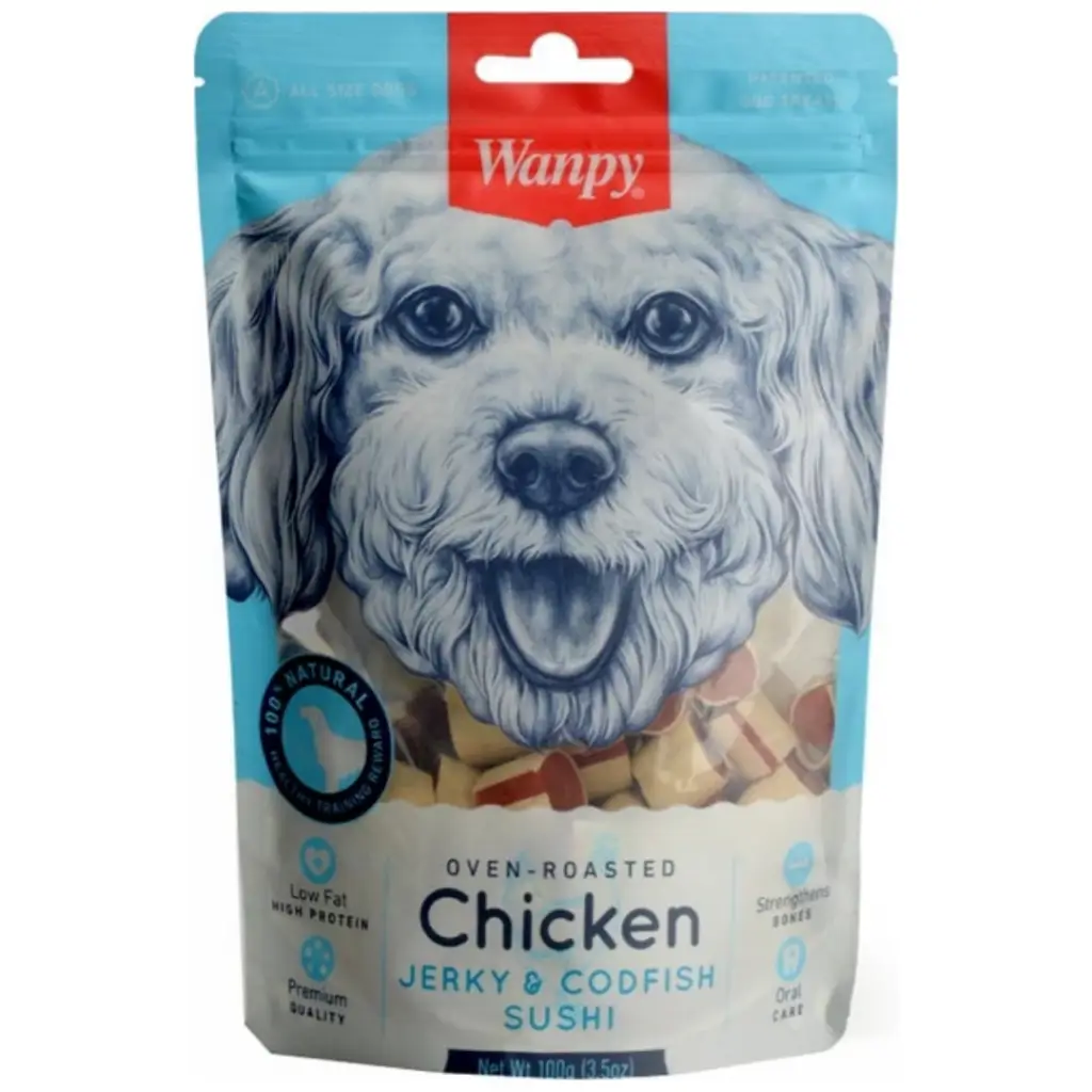 Wanpy Gerçek Tavuklu ve Morina Balıklı Köpek Ödülü 100 Gr