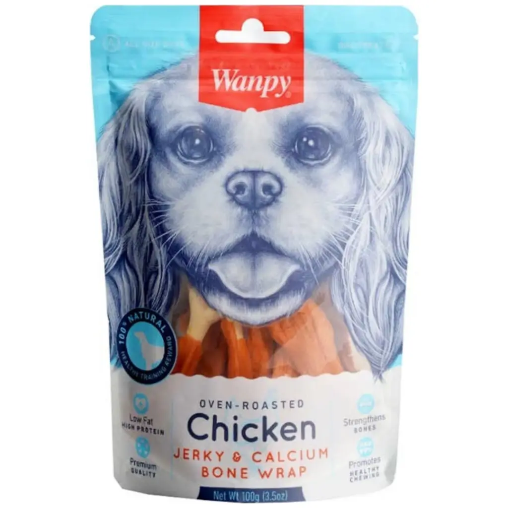 ​​Wanpy Gerçek Tavuklu ve Kalsiyumlu Köpek Ödülü 100 Gr