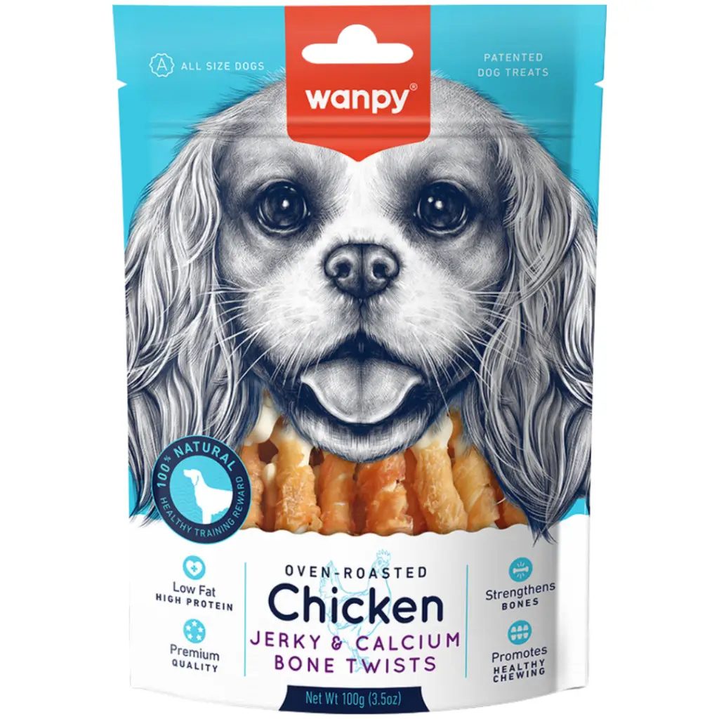 Wanpy Kalsiyumlu Gerçek Tavuk Sargılı Köpek Ödülü 100 Gr