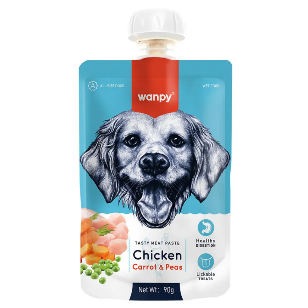 Wanpy Tasty Meat Paste Taze Tavuklu ve Havuçlu Köpek Et Ezmesi 90 Gr