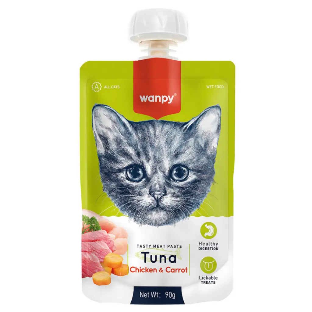Wanpy Teasty Meat Paste Taze Ton Balıklı ve Tavuklu Kedi Et Ezmesi 90 Gr