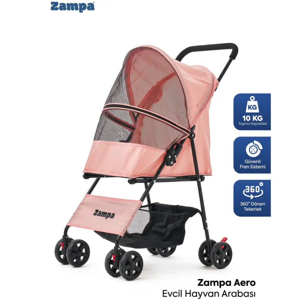 Zampa Aero Kedi & Köpek Arabası Pembe